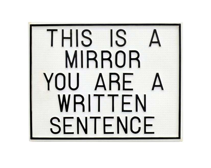 This is a Mirror, You are a Written Sentence by Luis Camnitzer, 1968